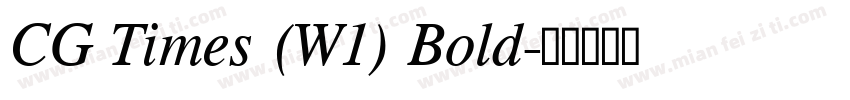 CG Times (W1) Bold字体转换